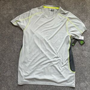 NWT RBX Reebox Men's Dry Fit Performance Tee Crew Neck Short Sleeve Gray XXL
